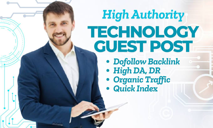 Gig Preview - Publish guest post on technology blog with dofollow backlink