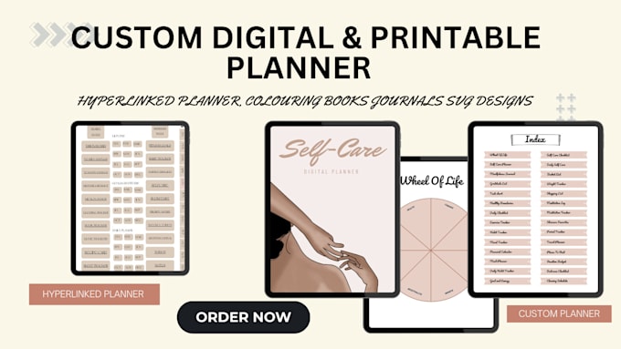 Gig Preview - Design digital planner, hyperlinked planner, journal svg,coloring books template