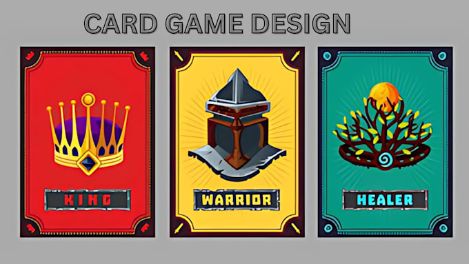 Gig Preview - Card game design card game box design card game art card template design board