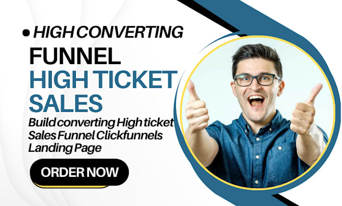 Gig Preview - Build converting high ticket sales funnel clickfunnels landing page