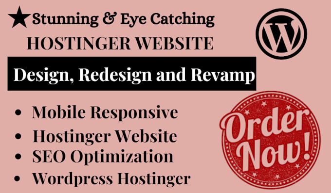 Gig Preview - Redesign wordpress hostinger website wordpress website elementor pro design