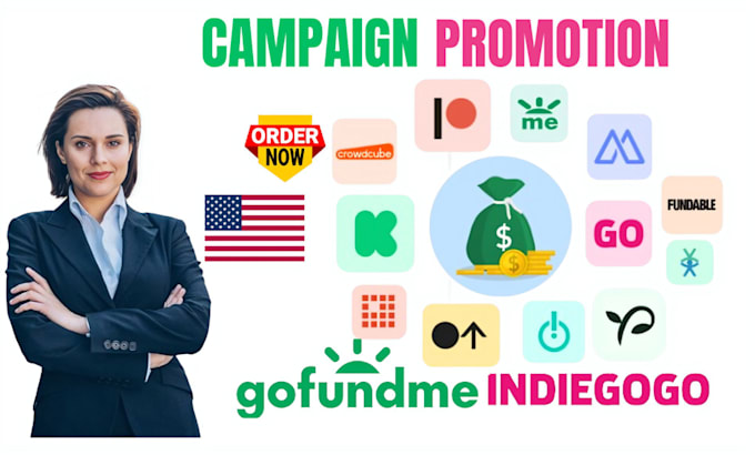 Bestseller - do gofundme,indiegogo, kickstarter, crowdfunding campaign promotion to USA donor