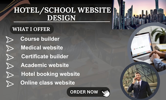 Gig Preview - Design school website, education website, lms website, elearning website, ims