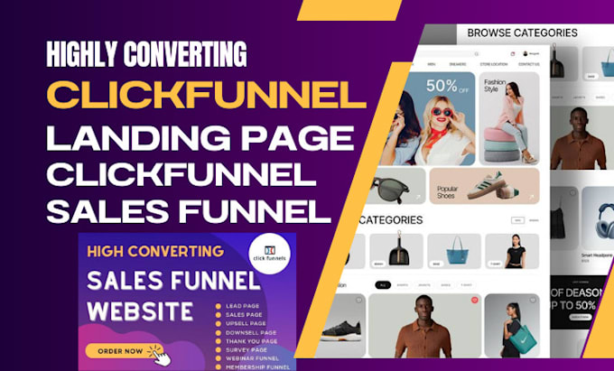 Gig Preview - Design clickfunnels landing page clickfunnels sales funnel clickfunnels website