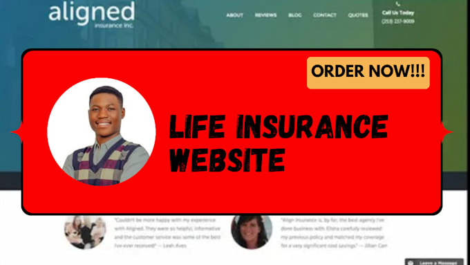 Gig Preview - Life insurance website, health insurance website, life insurance website