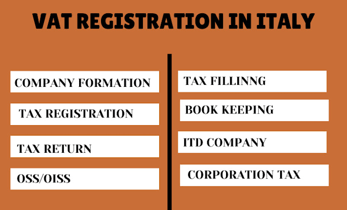 Gig Preview - Vat registration, tax filling, tax returns, oss, ioss for  italy,