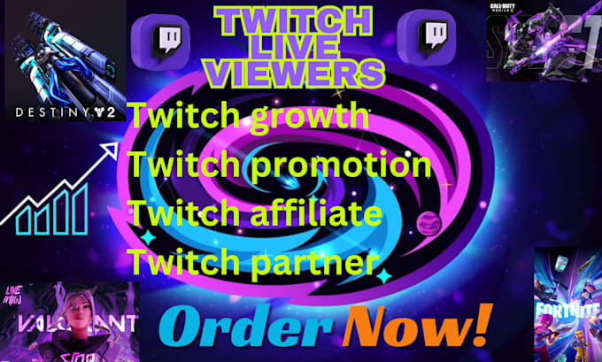 Gig Preview - Promote your twitch channel for active followers, live viewer and engagement