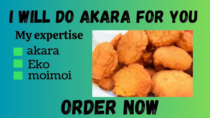 Gig Preview - Teach you how to make akara professionally