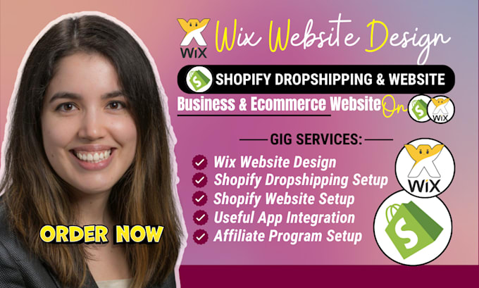 Gig Preview - Setup wix website, shopify dropshipping store, ecommerce affiliate program