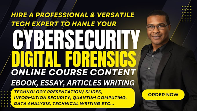 Bestseller - write cybersecurity, digital forensics ebook, essay, articles, ai presentation