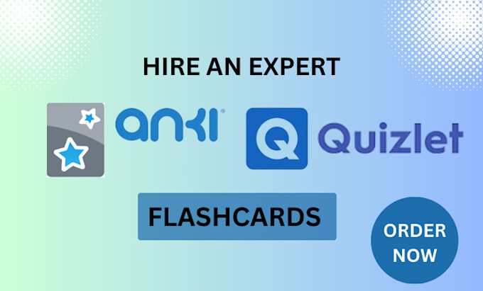 Gig Preview - Make quality anki and quizlet flashcards for you