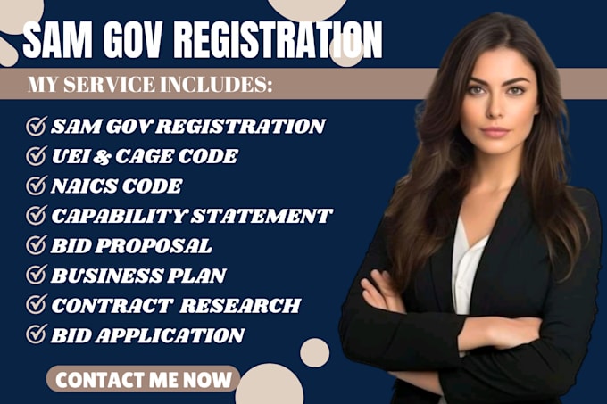 Bestseller - do sam gov registration, uei, cage codes, naics code ,business plan