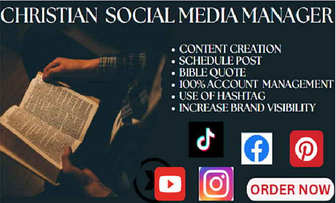 Gig Preview - Be your monthly christian ministry social media manager and content creator