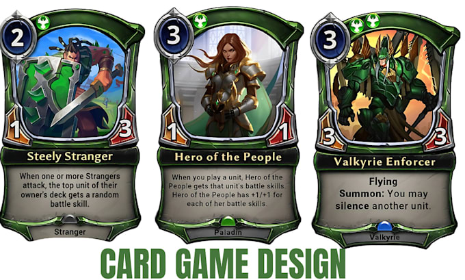 Gig Preview - Design card game, game card, fantasy card game, trading card game, rpg card game