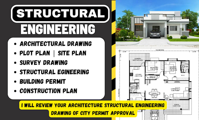 Gig Preview - Review draw architecture structural drawing plot plan for city building permit