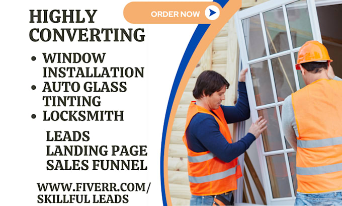 Gig Preview - Generate window installation leads window tinting locksmith garage door leads