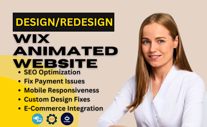 Gig Preview - Create wix website design animated wix studio website development expert wix seo