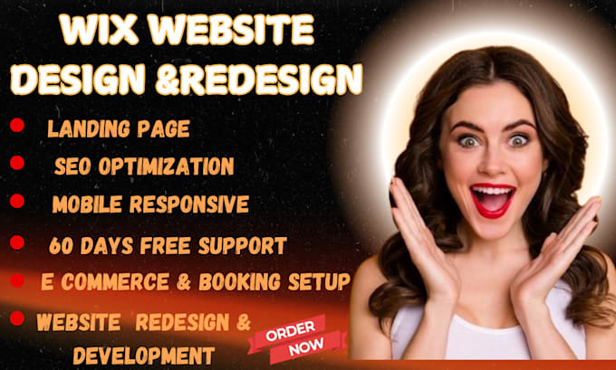 Gig Preview - Build wix website design wix website redesign, wix website development