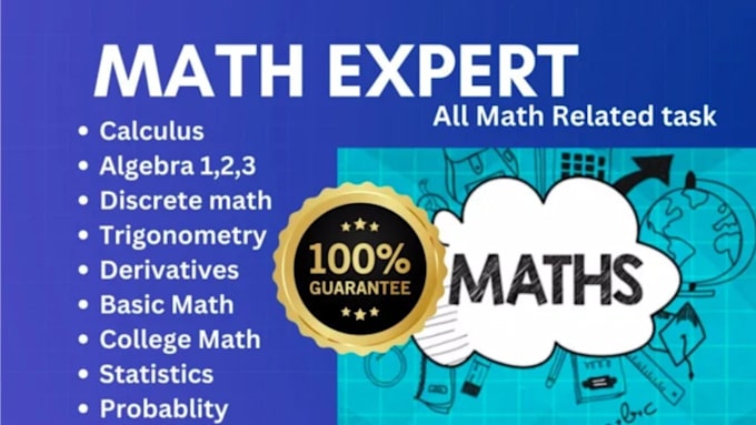 Gig Preview - Assist you in mathematics assigment calculus and algebra