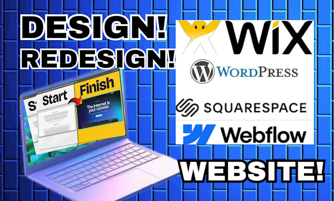 Gig Preview - Redesign wix website design wordpress webflow web revamp squarespace fix website