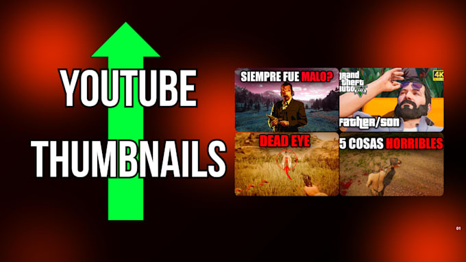 Gig Preview - Create eye catching youtube thumbnails to boost your views