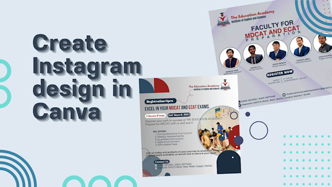 Gig Preview - Design your eye catching instagram post templates with canva