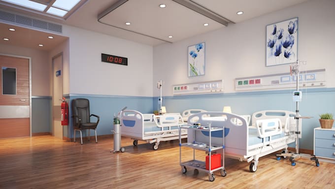 Gig Preview - Do architectural 3d model and rendering for hospitals, surgery and medical room