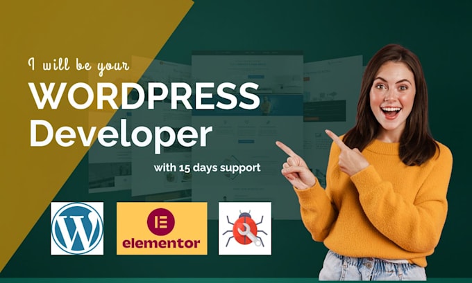 Gig Preview - Be your wordpress website developer with full support