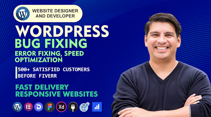 Gig Preview - Fix wordpress bugs, error, and issues or speed up wordpress website optimization