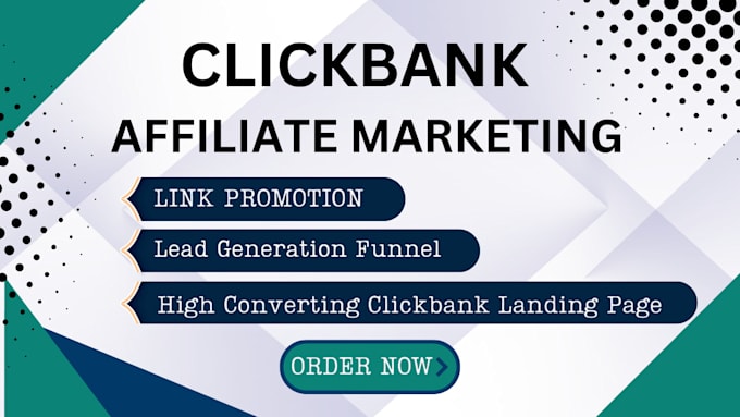 Gig Preview - Build clickbank affiliate marketing sales funnel and landing page