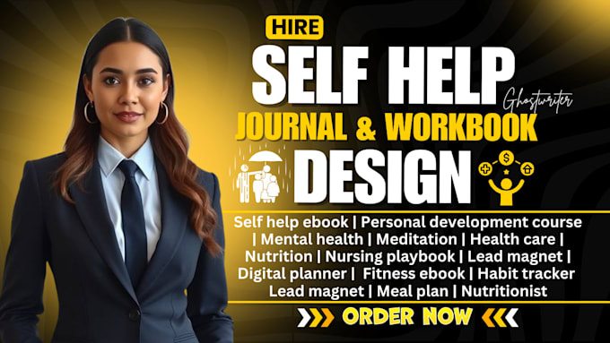 Gig Preview - Self help ebook mental health fitness writer affirmation journal and workbook