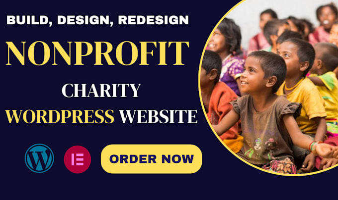 Gig Preview - Build, design, redesign wordpress charity, ngo, non profit and donation website