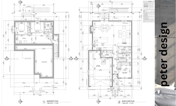 Gig Preview - Draft full architectural plan, mep, structural plan, adu and stamp for permit