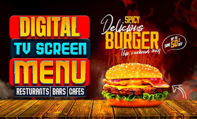 Gig Preview - Provide special food menu and restaurant menu design services