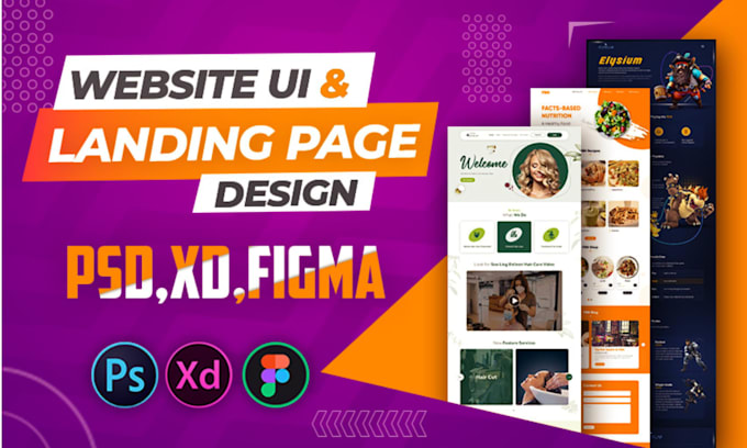 Gig Preview - Design figma website UI and landing page design