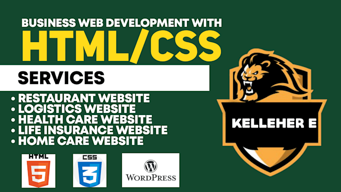 Gig Preview - Build a responsive user friendly business website using wordpress, HTML, CSS, js