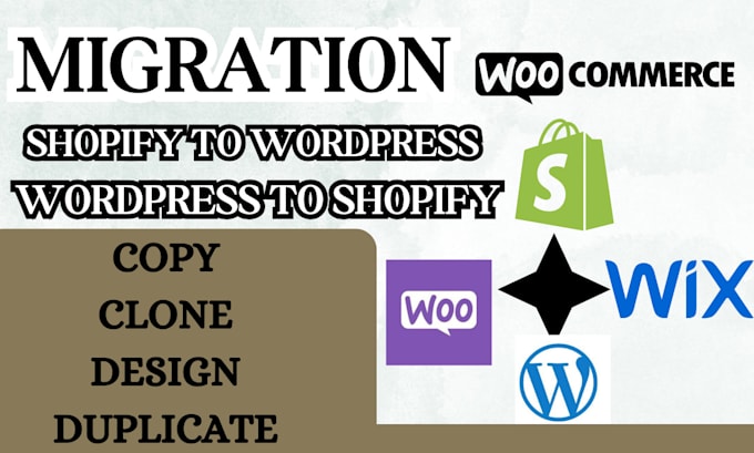 Gig Preview - Migrate shopify website to wordpress woocommerce with similar design