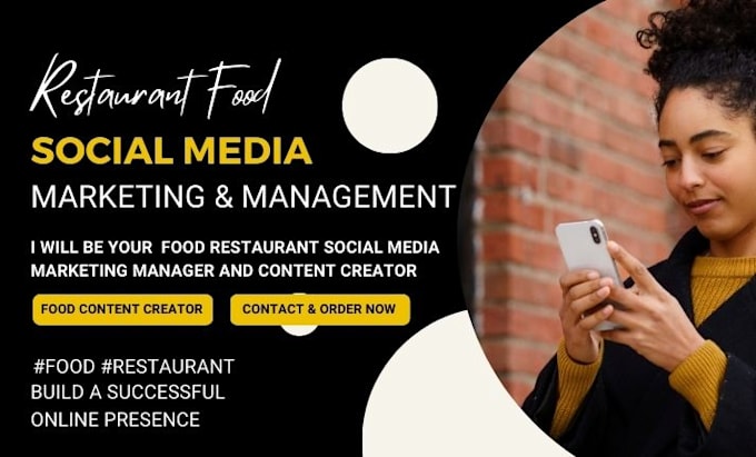 Gig Preview - Be your food restaurant social media marketing manager and content creator