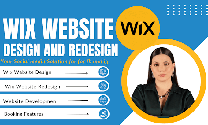 Gig Preview - Design wix website, wix website development, wix redesign or wix website design