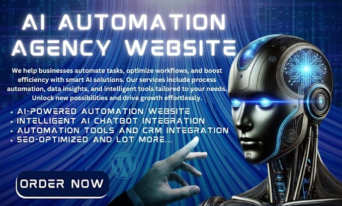 Gig Preview - Do ai automation agency website ai agency website agency website web chatbot