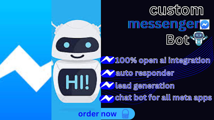 Gig Preview - Develop, facebook messenger chatbot , custom messenger bot