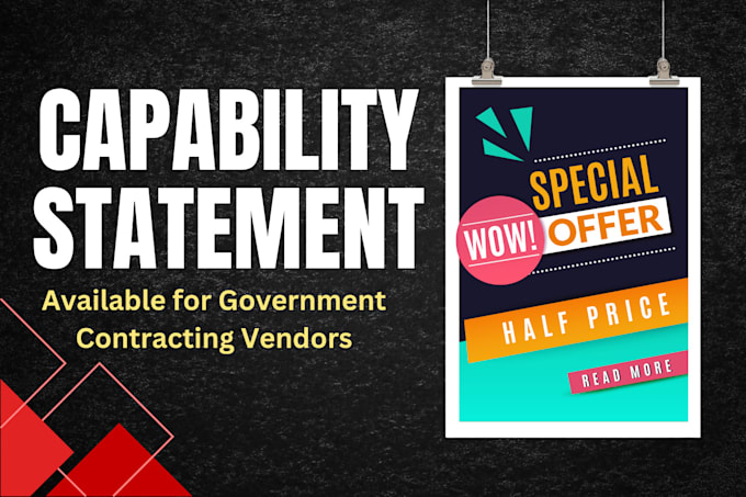 Bestseller - write and design business capability statement for government contracting