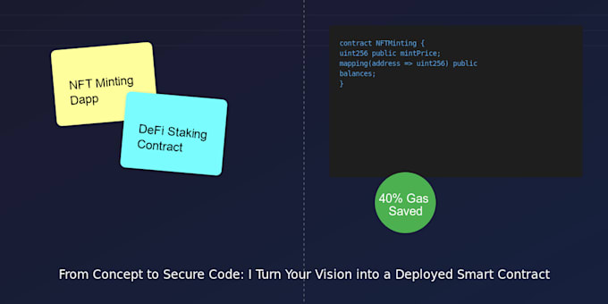 Gig Preview - Write secure and optimized smart contracts in solidity for nfts, and defi