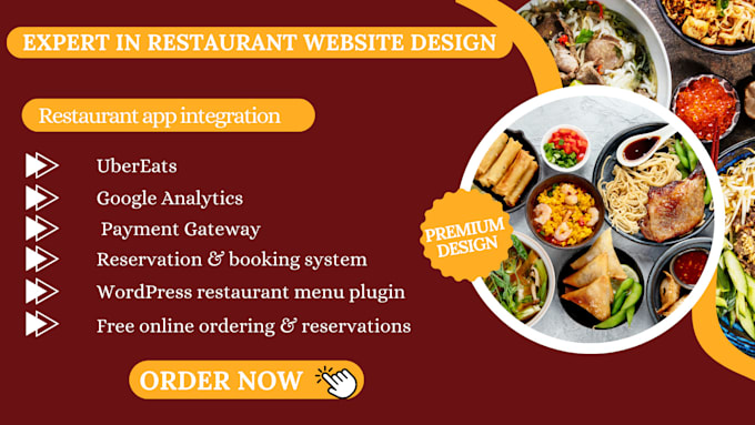 Gig Preview - Create restaurant website, food website, medical website, catering website