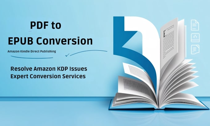 Gig Preview - Convert pdf to epub and amazon kpf, do ebook formatting