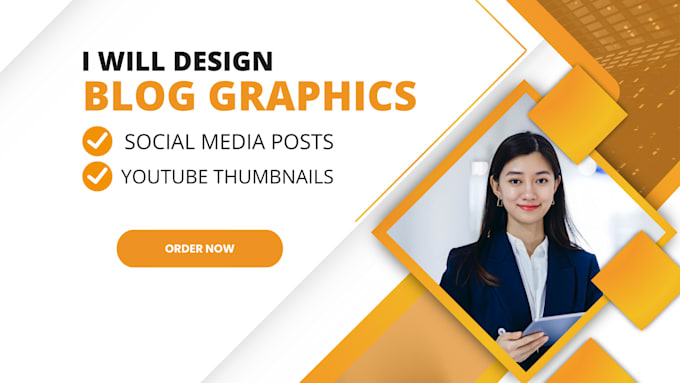 Gig Preview - Create eye catching blog graphics, social media posts and youtube thumbnails