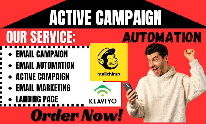 Gig Preview - Create operational mailchimp landing page  campaign automation