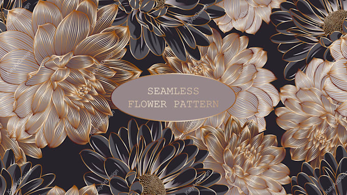 Gig Preview - Make design flower seamless pattern, hand draw vector, textures for fabric