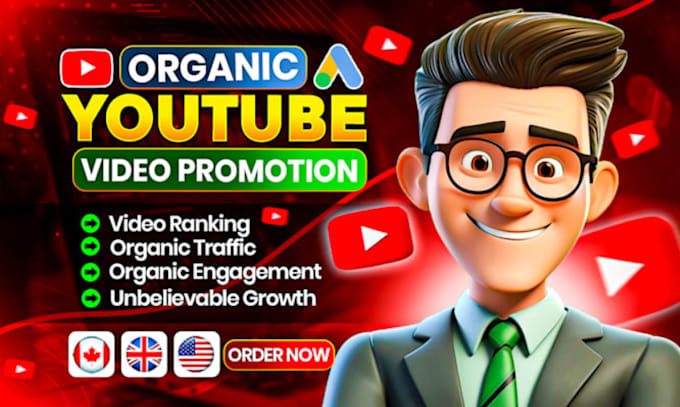 Gig Preview - Do super organic youtube video or channel promotion for monetization