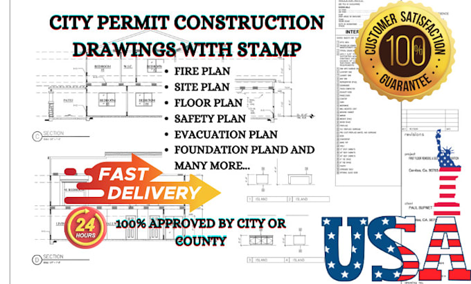 Gig Preview - Los angeles, nevada, ohio fire plan, safety plan, evacuation plan with pe stamp